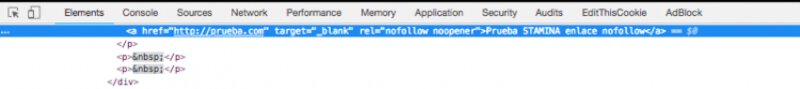 etiqueta nofollow html