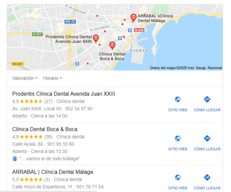 google clinica dental