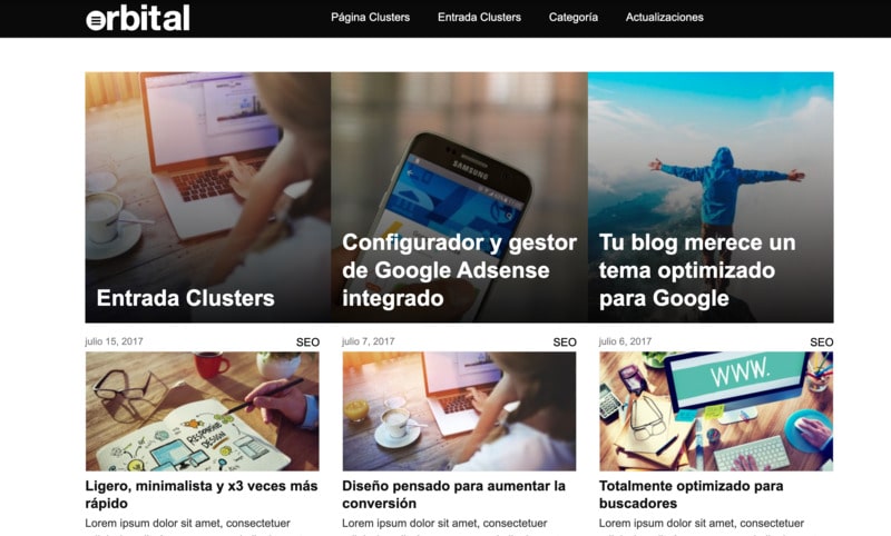 plantilla wordpress profesional orbital theme