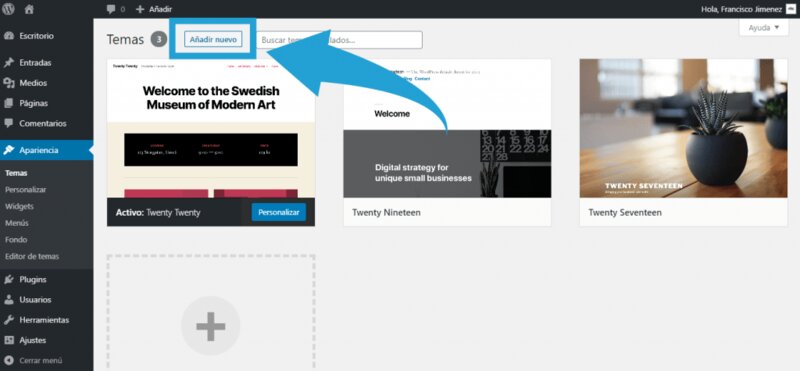 instalar temas wordpress