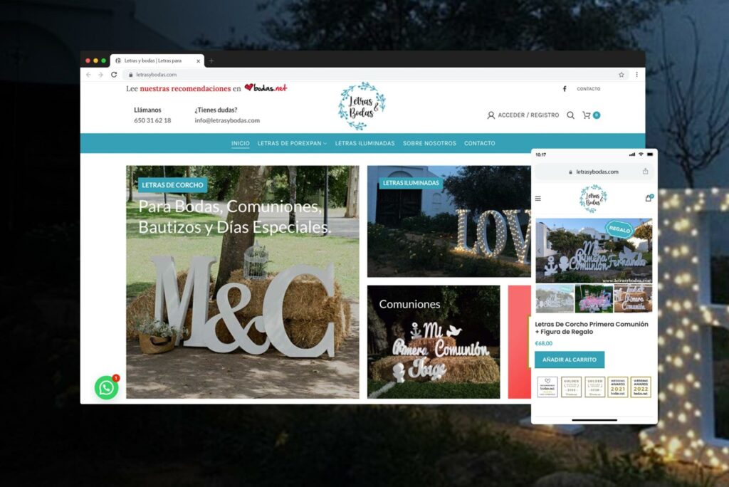 mockup letras y bodas