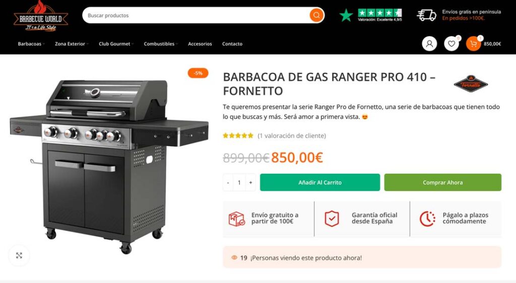 diseño tienda online barbecue world
