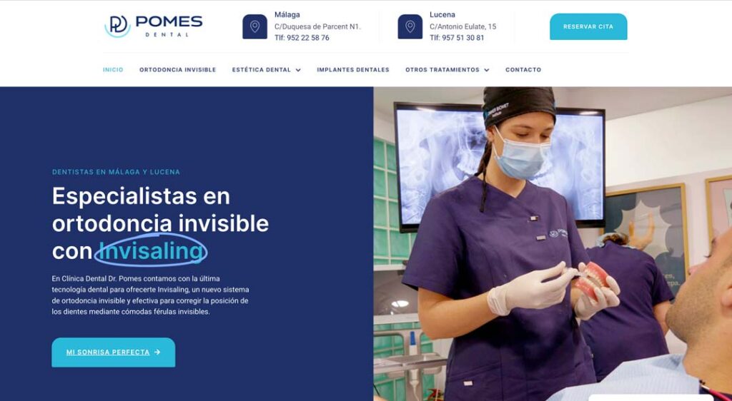 diseño web clinica dental