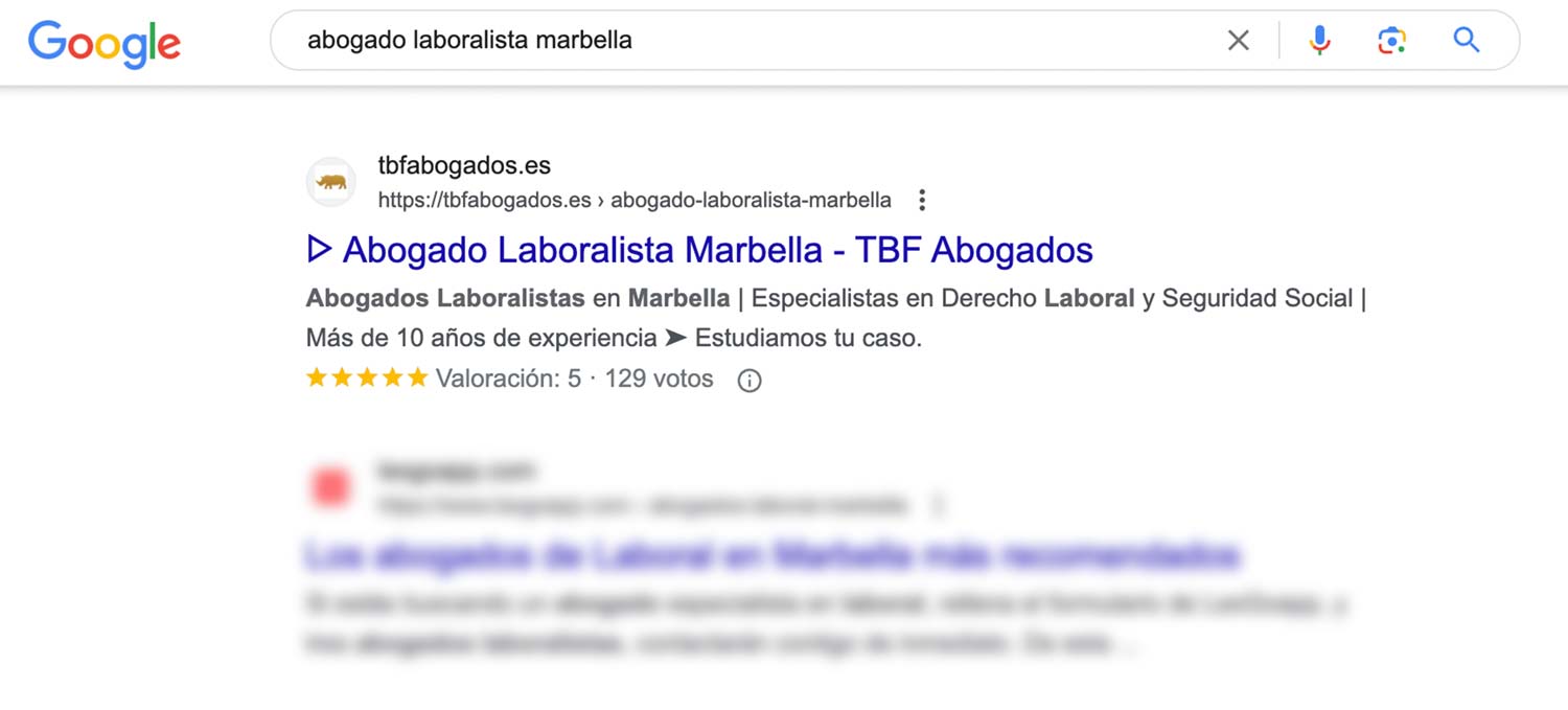 ejemplo seo abogados