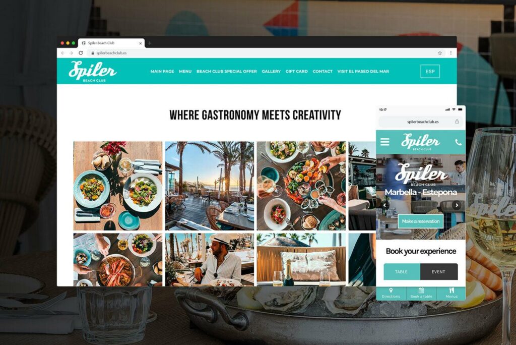 desarrollo web hosteleria beach club