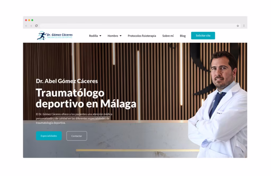 Diseño web en Málaga para traumatólogo
