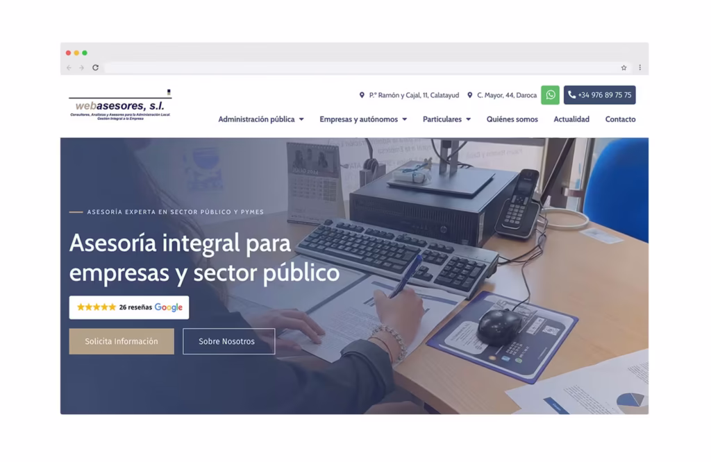 diseño web para asesorias