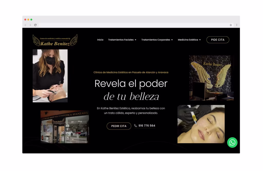 Pagina web para clínica medicina estética