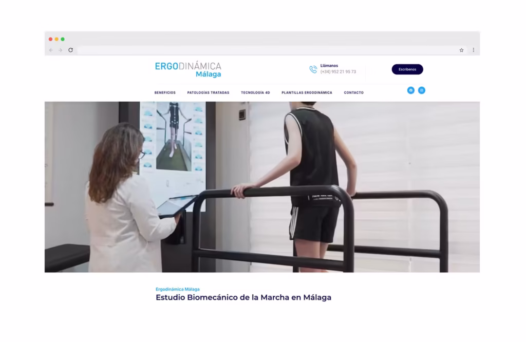 diseño web podologos malaga