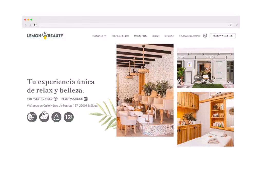 diseño paginas web centros estetica