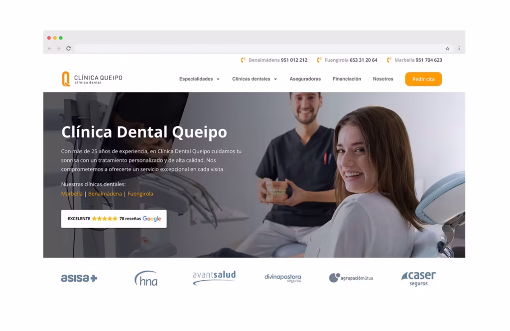 Desarrollo web para clinicas dentales
