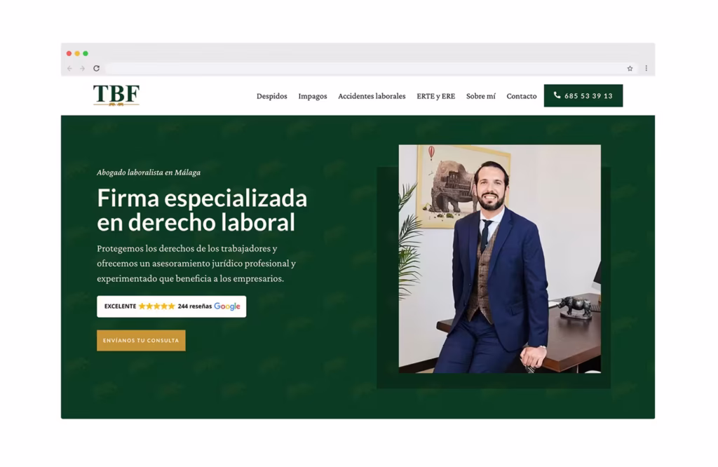 diseño web abogados malaga