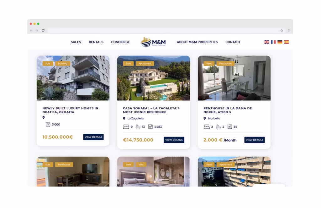 diseño paginas web inmobiliarias