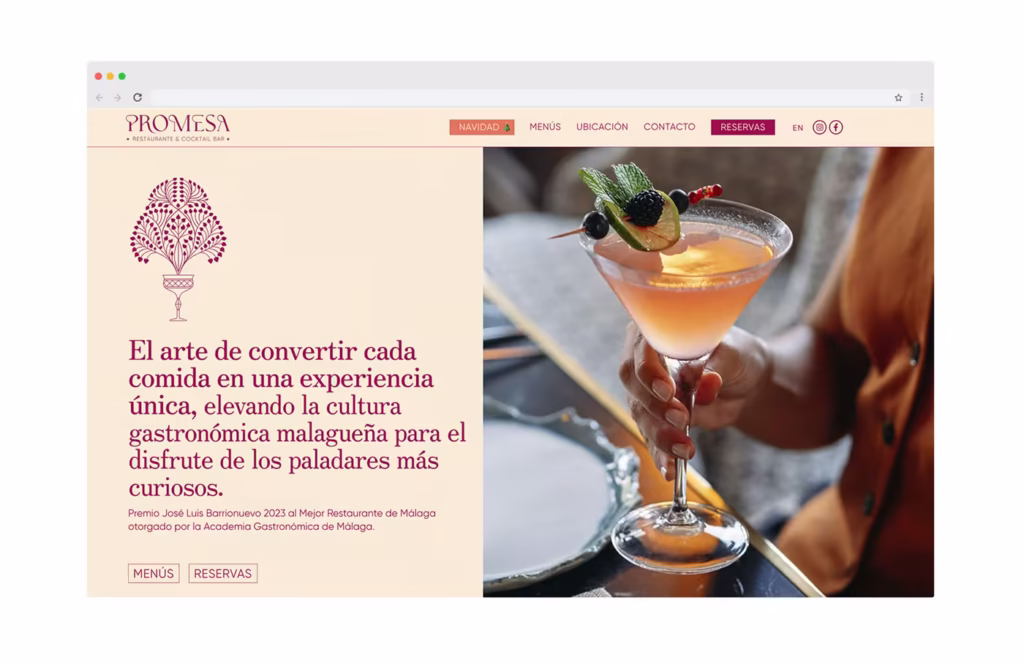 Diseño web en Málaga para restaurantes